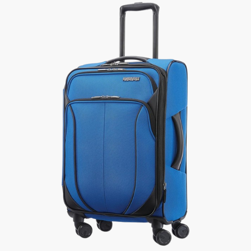 American Tourister 4-Kix 2.0 Weichgepäckkoffer – Blau – Erweiterbares Gepäck mit Spinnern
