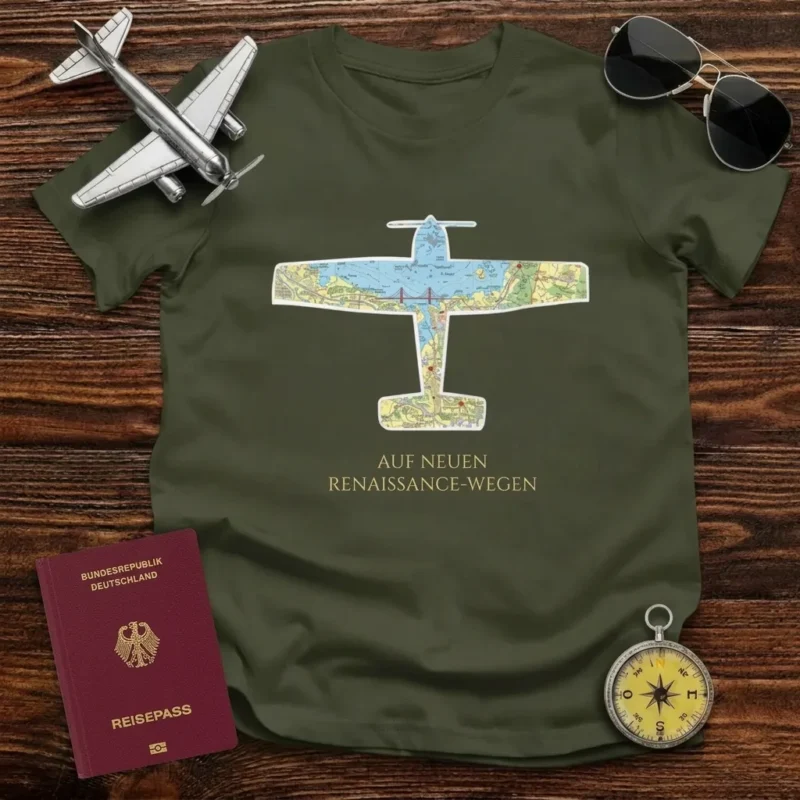 T-Shirt für Flugrouten