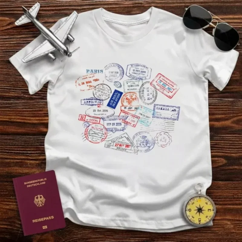 Reisebriefmarken-T-Shirt